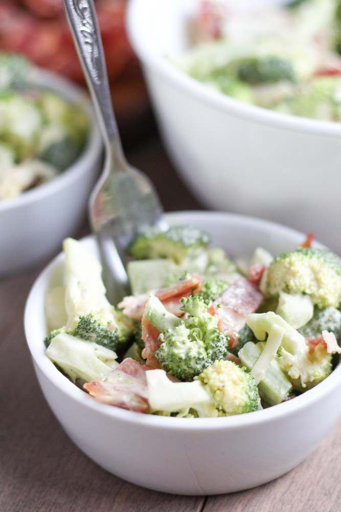 Healthy Broccoli Salad {Gluten-Free, Homemade Mayo} - VeggieBalance