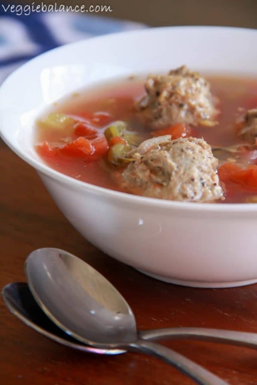 Delicious Chicken Meatball Vegetable Soup Recipe