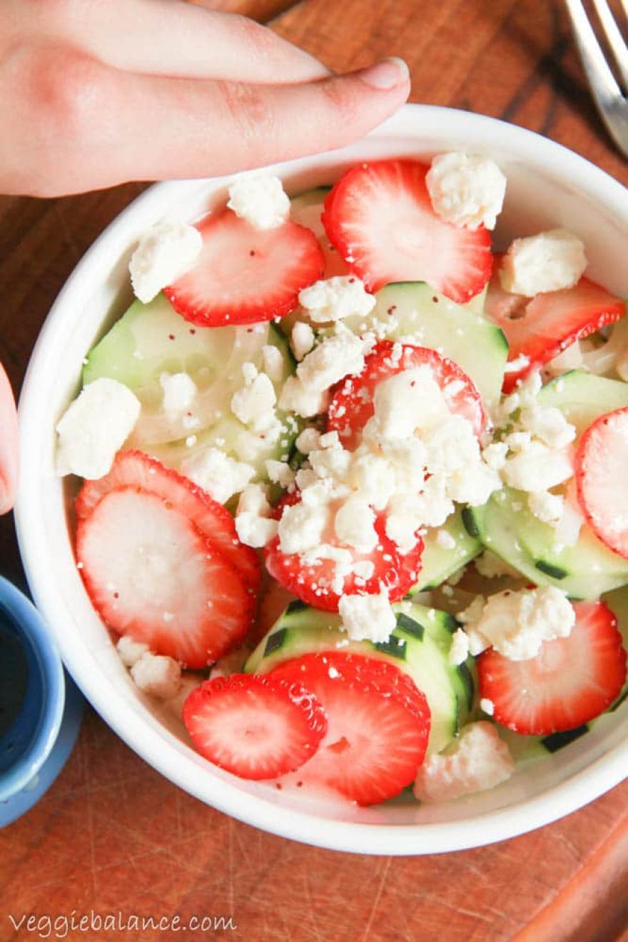 Healthy & Delicious Cucumber Strawberry Salad Recipe