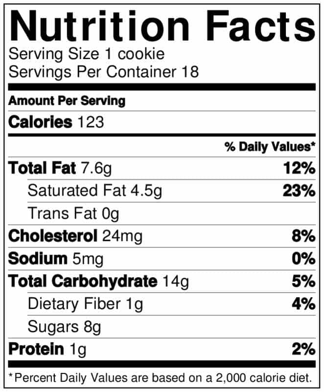 Nutrition Facts Best Chocolate Chip Cookies Plant Based Easy Recipes By Veggie Balance