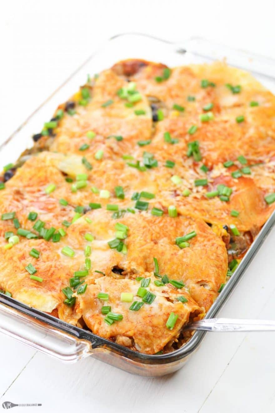 Delicious Sweet Potato Mexican Lasagna with Tortillas Recipe