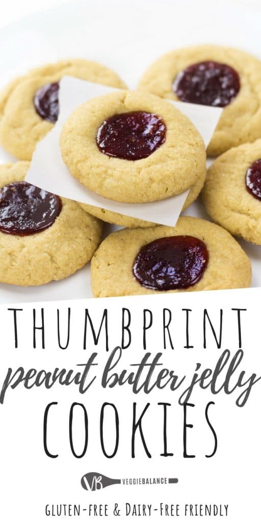Peanut Butter Jelly Thumbprint Cookies Recipe (Gluten Free)