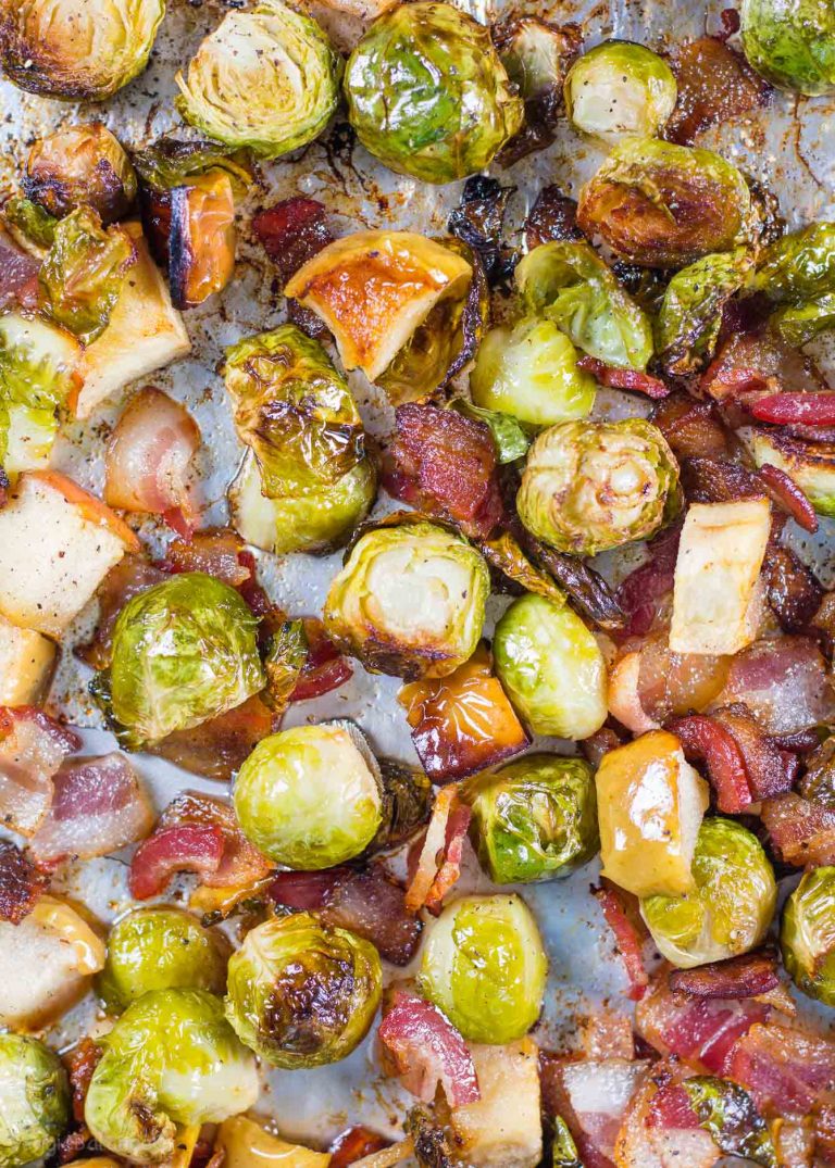 Roasted Brussel Sprouts With Bacon Apples Recipe