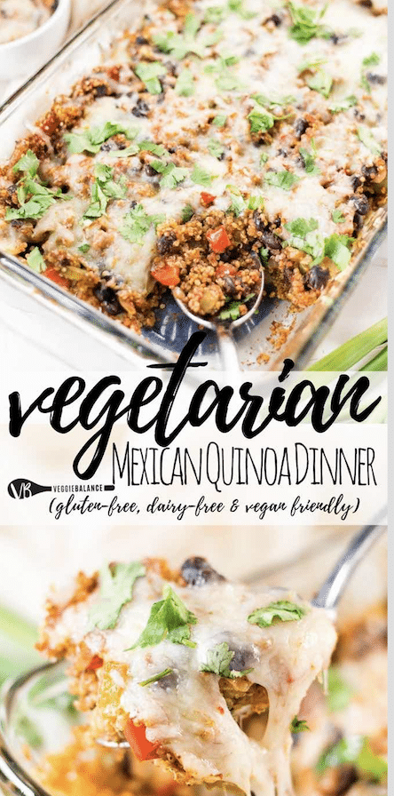 Insanely Delicious Vegetarian Quinoa Mexican Dinner Recipe