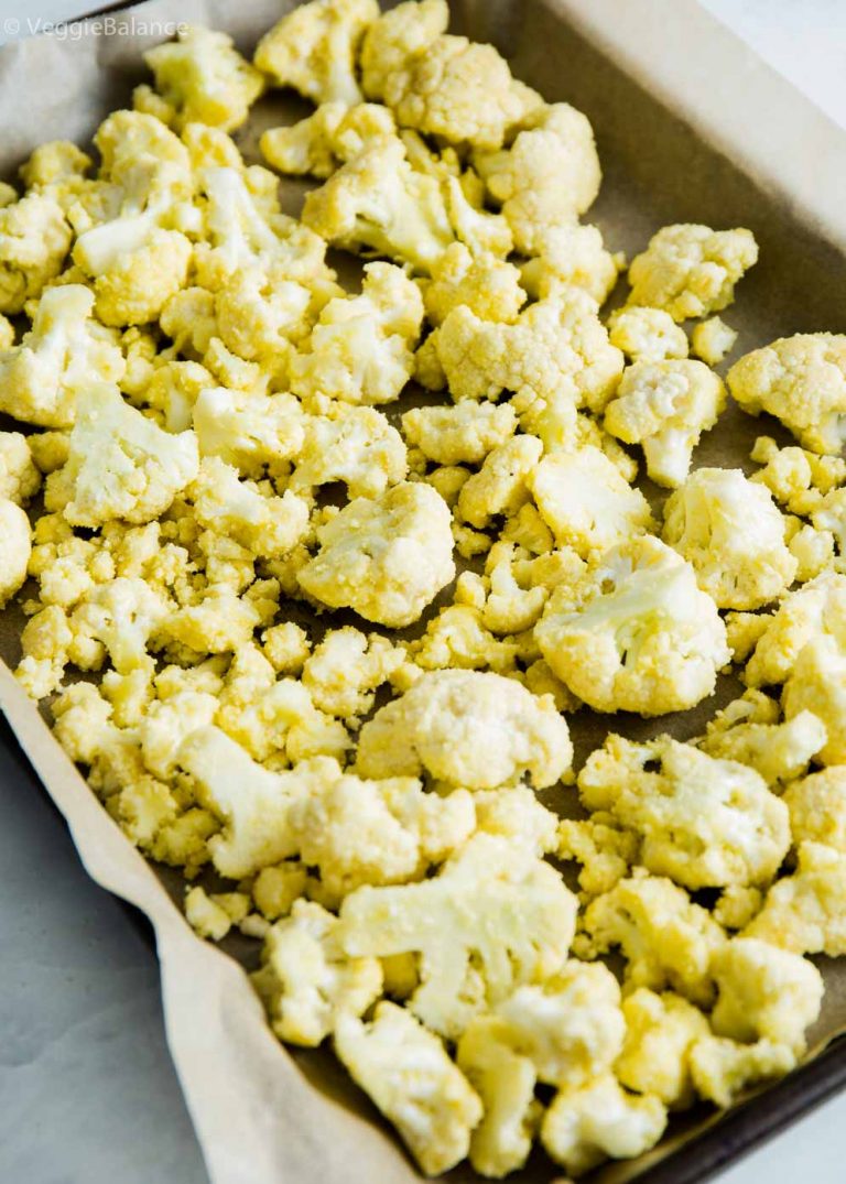 Easy & Healthy Cheesy Vegan Roasted Cauliflower Recipe