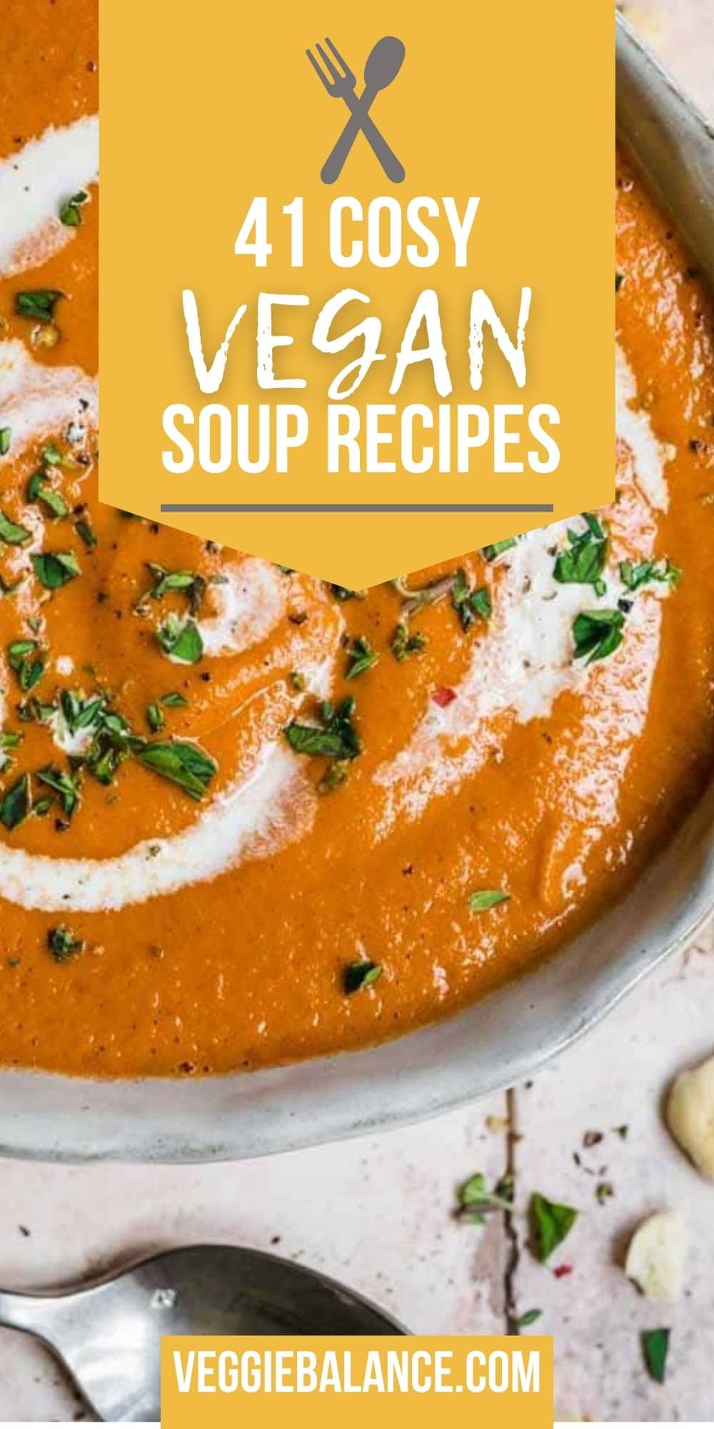 Vegan Soup Recipes Pin 1 